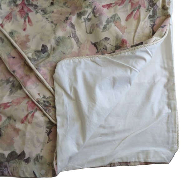 Vintage Custom-Made Twin Duvet Sham Set Pink Floral Tapestry Mid Century Modern - Picture 7 of 8